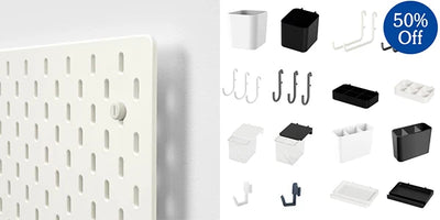 DIY Pegboard Accessories Kitchen Organization No Drill Hanging Shelf Storage Hooks Wall Organizer Crafts For Garage Room by Smarsty