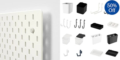 DIY Pegboard Accessories Kitchen Organization No Drill Hanging Shelf Storage Hooks Wall Organizer Crafts For Garage Room