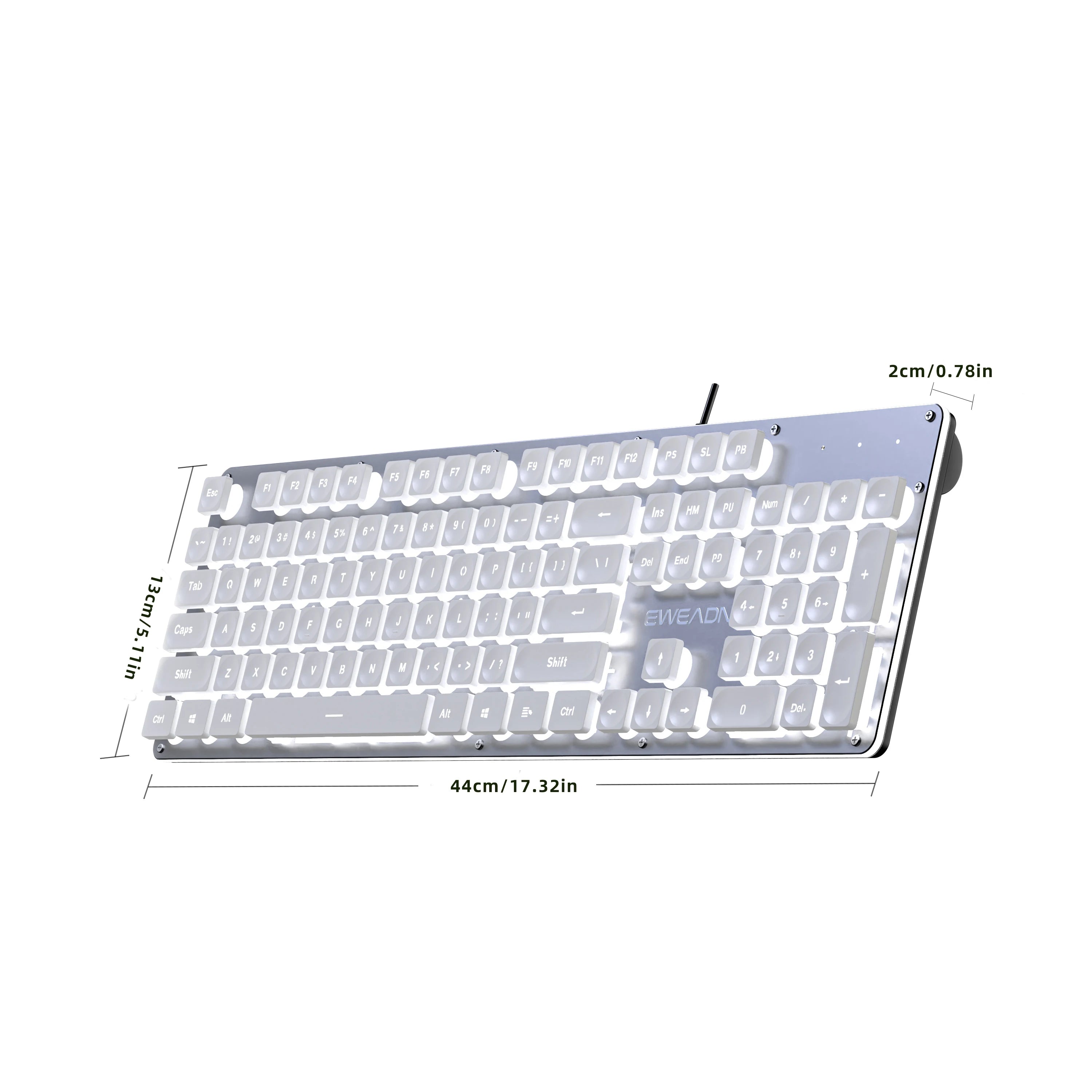 Silent All Metal 104 Key Keyboard For Office And Gaming