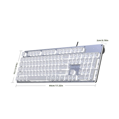 Silent All Metal 104 Key Keyboard For Office And Gaming - Smarsty