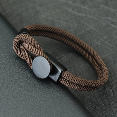 Men's Double Layer Rope Bracelet Gift for Him - Smarsty