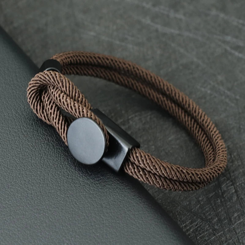 Men's Double Layer Rope Bracelet Gift for Him - Smarsty