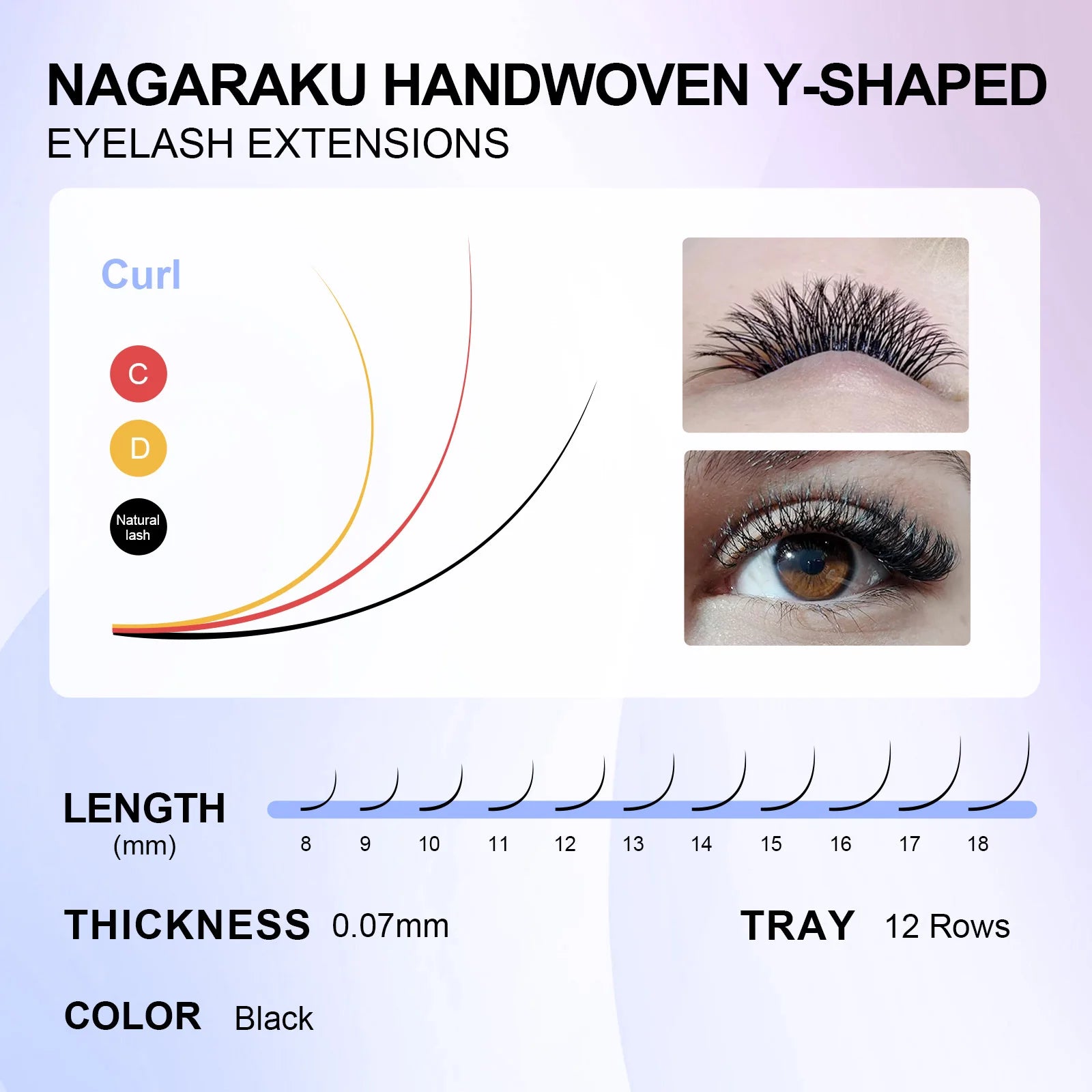 YY Shape Triple Top Eyelash Extensions for Volume - Smarsty