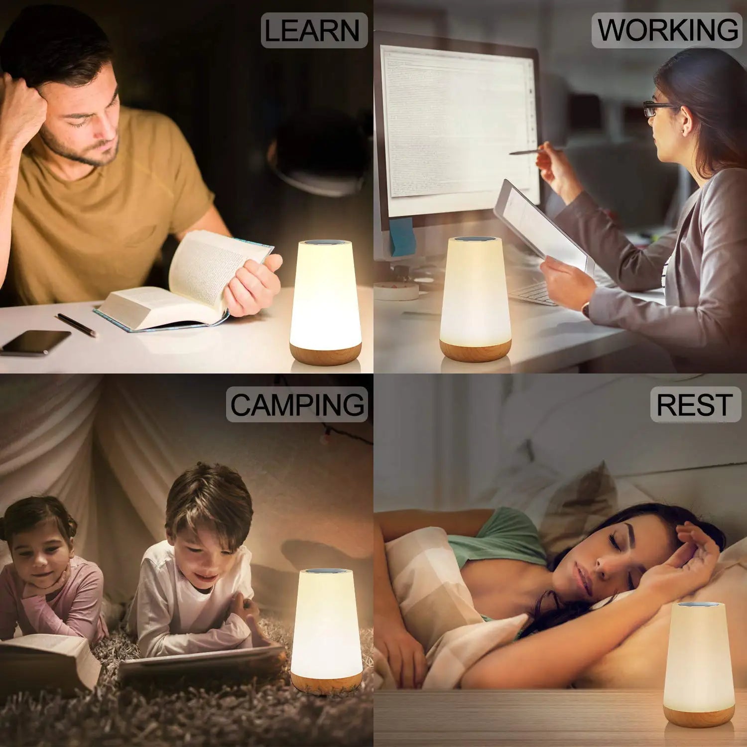 Color Changing USB Rechargeable Night Light with Remote Control - Smarsty