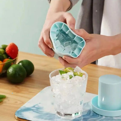 Food grade silicone cylindrical ice tray ice making mold for household kneading, ice storage box, ice cup, quick freezing (small