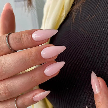 Wine Red Almond Press On Nails 24PCS High Saturation - Smarsty