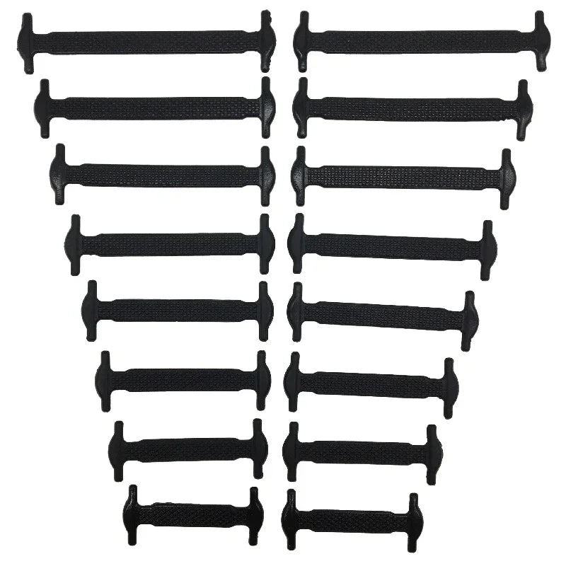 16pcs Silicone Shoelaces No Tie Shoelaces Without Ties Elastic Lace Shoelace Kids Adult Creative Lazy Silicone Laces Rubber Lace - Smarsty