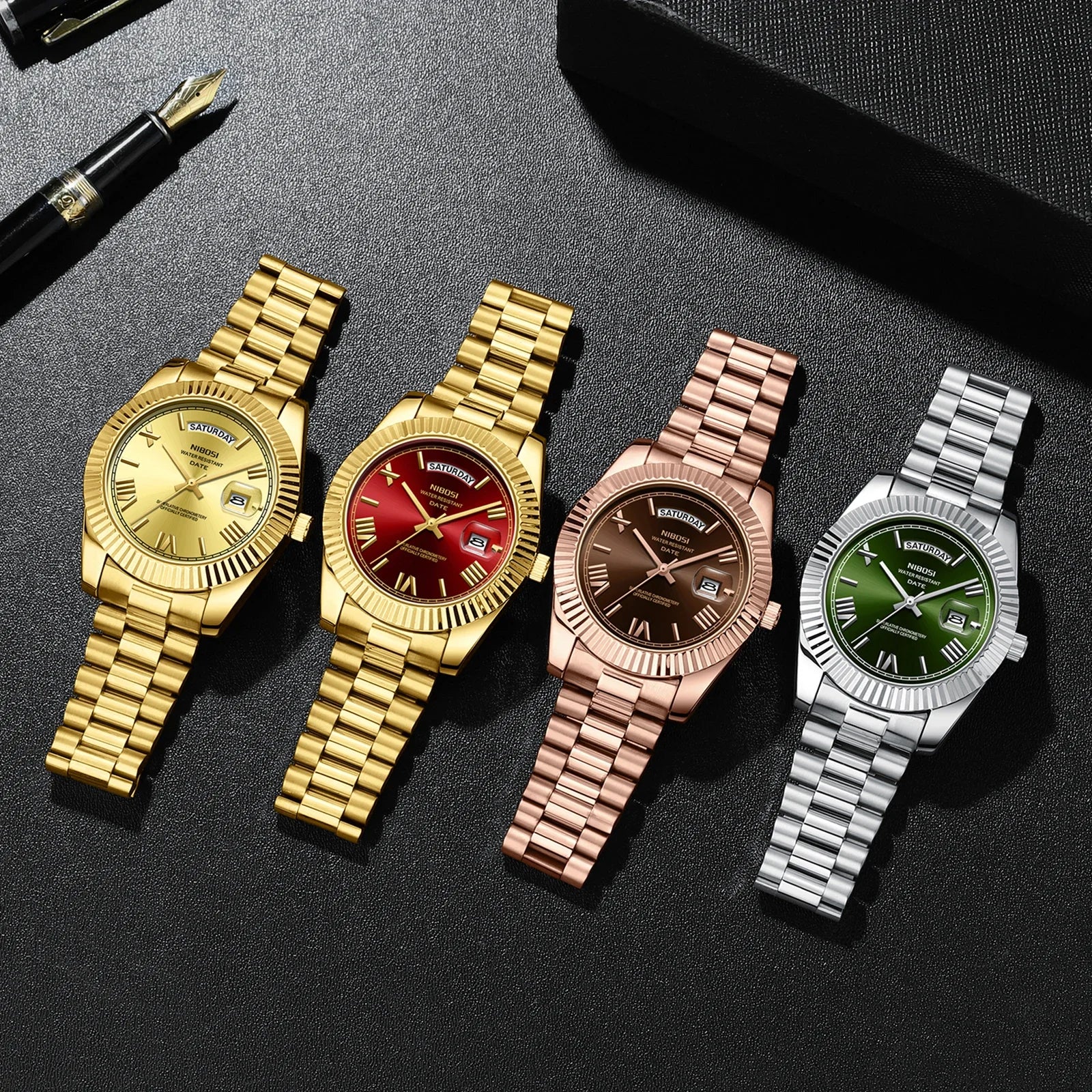 NIBOSI Luxury Stainless Steel Quartz Watch for Men - Smarsty