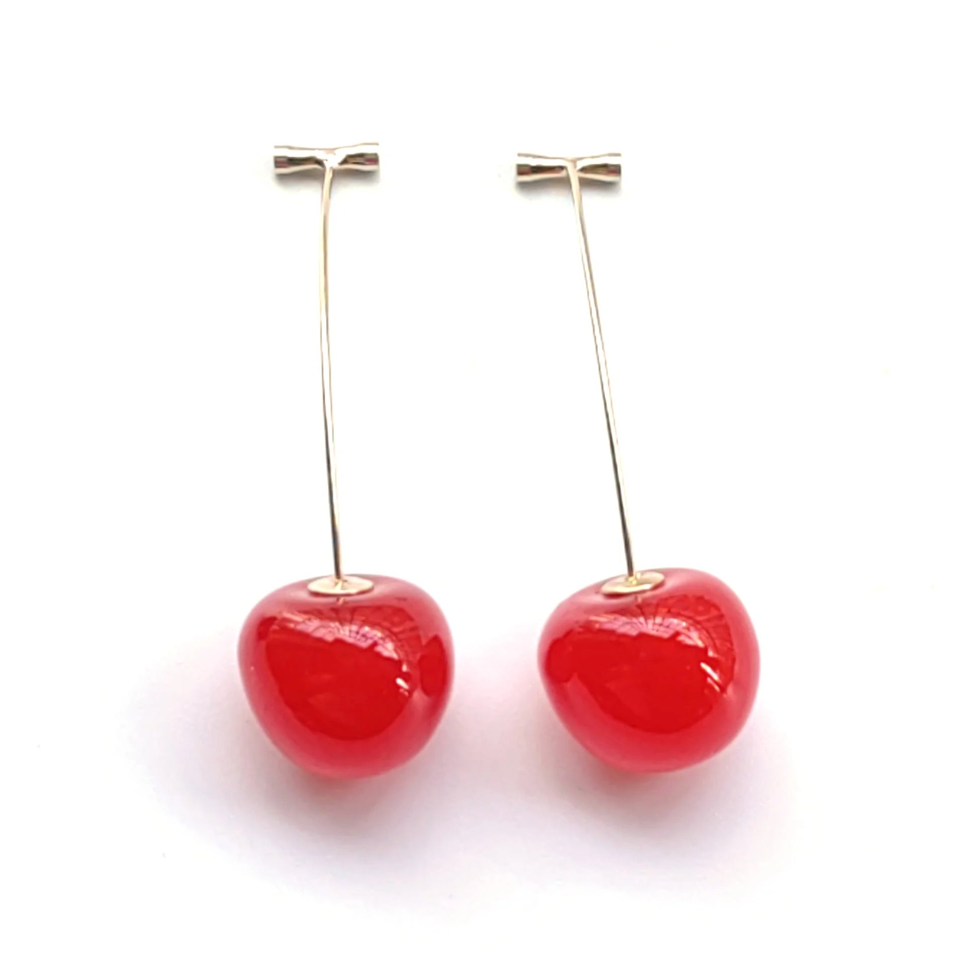 Cute Cherry Drop Earrings for Women - Trendy Summer Jewelry - Smarsty