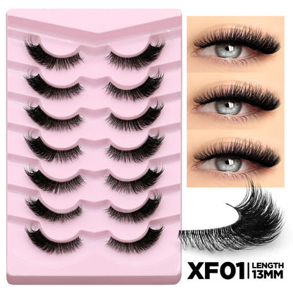 GROINNEYA Soft Natural Cat Eye Faux Mink Lashes - Smarsty