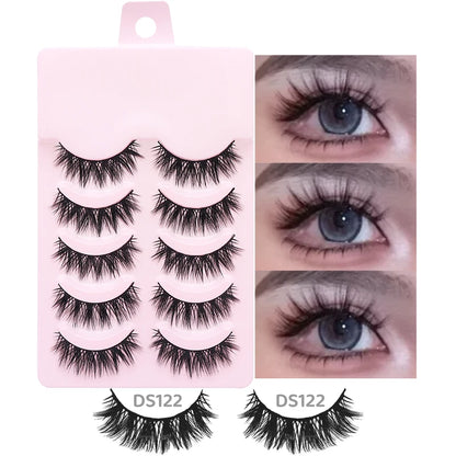 DINGSEN 5 Pairs Soft Natural Long False Eyelashes - Smarsty