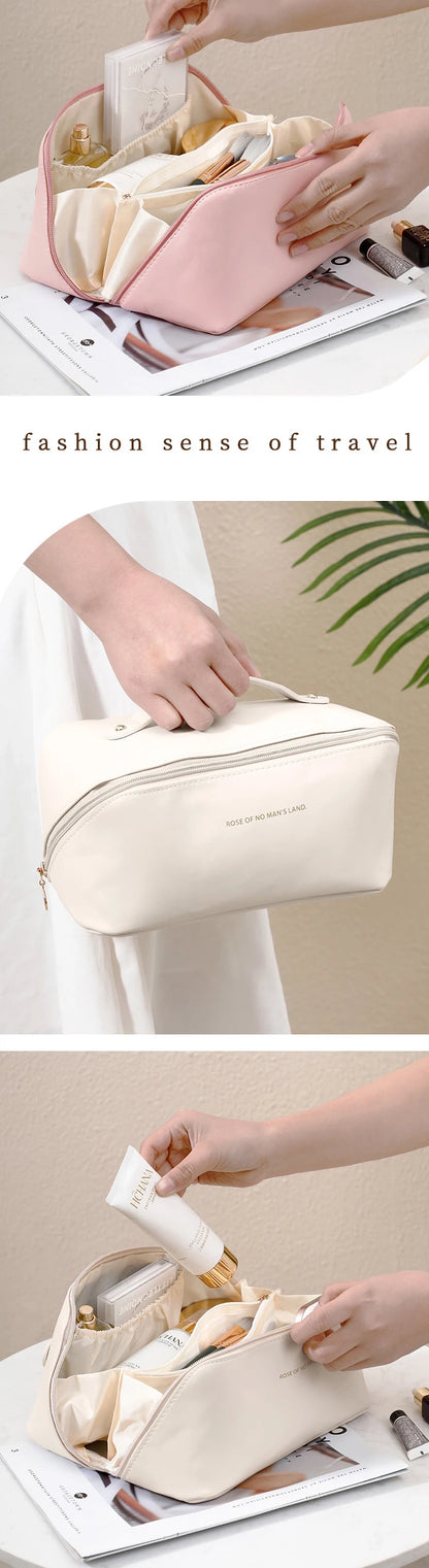 PU Pillow Makeup Bag Travel Cosmetic Case Large Capacity - Smarsty