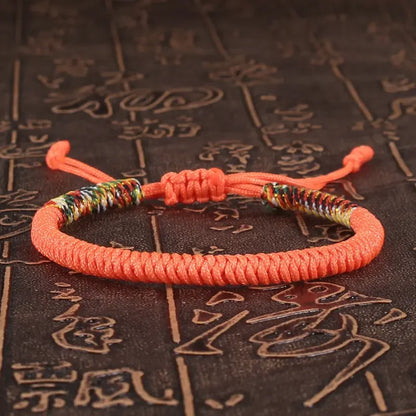Tibetan Buddhist Lucky Bracelet Adjustable Red Thread Braid - Smarsty