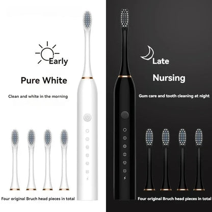 Electric Ultrasonic Toothbrush with Six Speed Modes - Smarsty