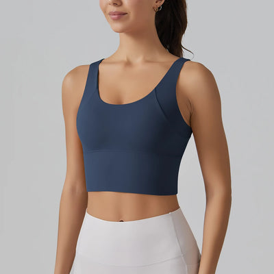 Yoga Bra Underwear Women Summer Shockproof Bra Beautiful Back Sports Running External Wear Training Fitness Yoga Tank Top Bra - Smarsty