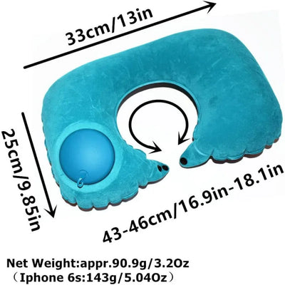 Portable Inflatable Travel Neck Pillow for Comfort - Smarsty