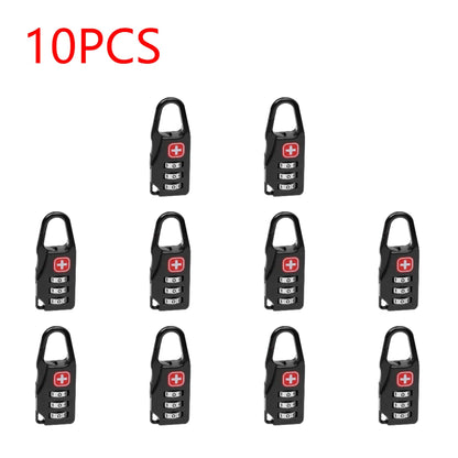 Outdoor Backpack Handbag Zipper Lock Anti Theft Portable Mini Combination Code Number Lock for Travel Backpack Accessories