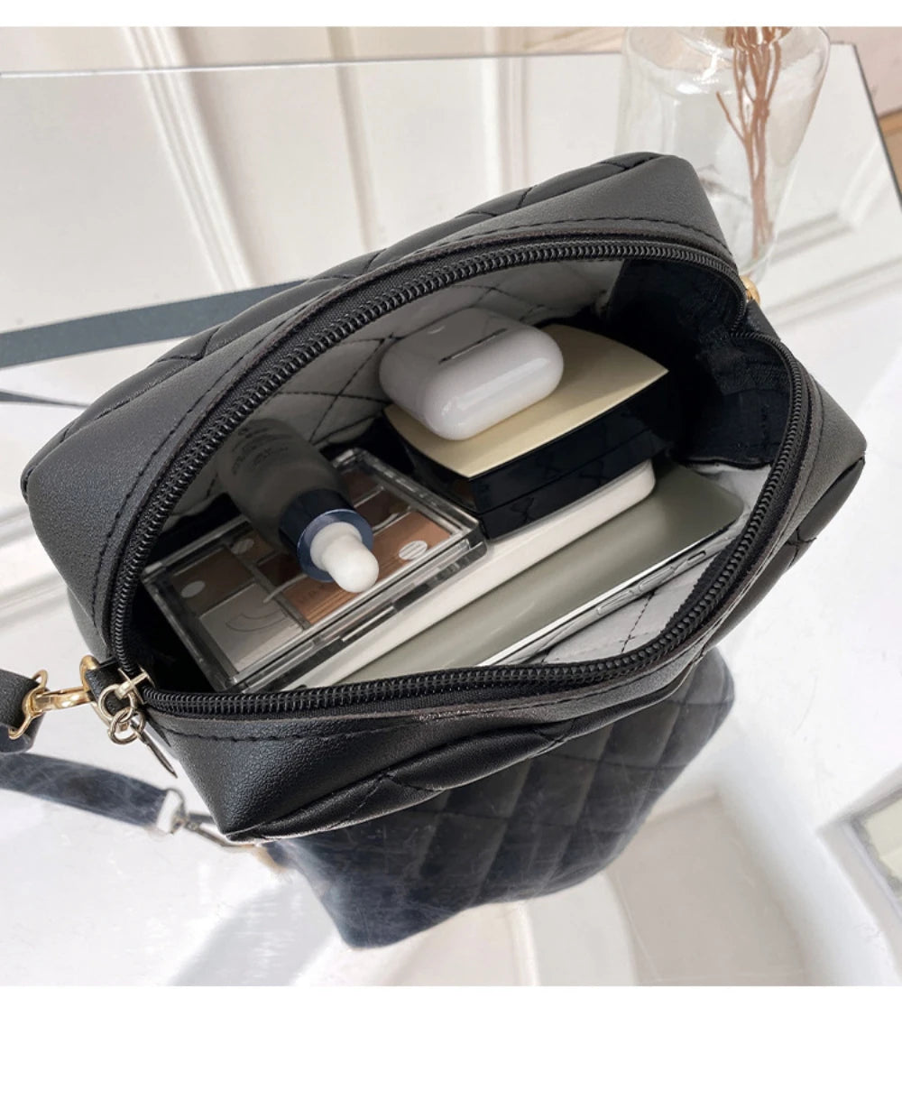 2024 Tassel Small Messenger Bag For Women Trend Lingge Embroidery Camera Female Shoulder Bag Fashion Chain Ladies Crossbody Bags - Smarsty