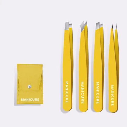 Colorful Stainless Steel Eyebrow Tweezers for Precision Hair Removal - Smarsty
