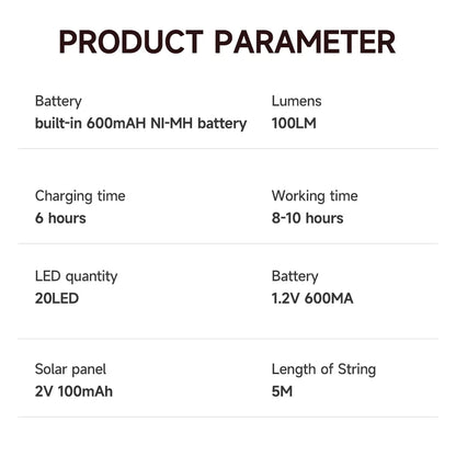 Solar LED String Fairy Lights for Outdoor Decor - Smarsty