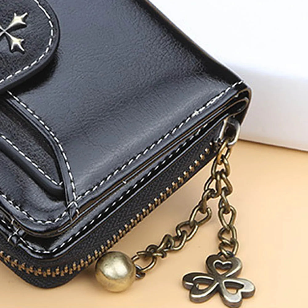 2023 New Women Wallets Fashion Short PU Leather Top Quality Card Holder Female Zipper Purse - Smarsty