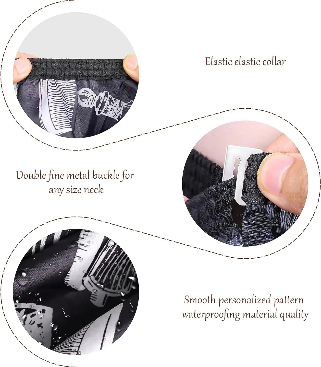 11 Piece Salon Barber Cloak Set with Adjustable Neck Buckle - Smarsty