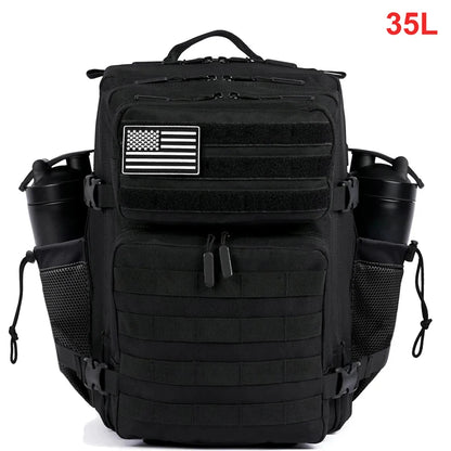 35L Tactical Backpack for Women Men Molle Outdoor Travel Camping Hiking Bag Sports Weekend Athlete Gym Rucksack Dual Cup Holders - Smarsty