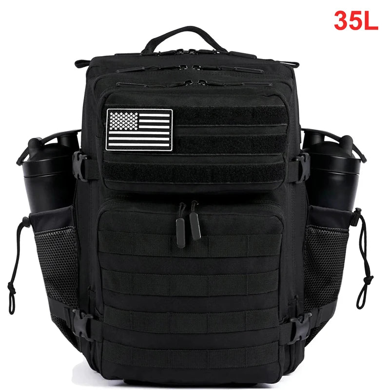 35L Tactical Backpack for Women Men Molle Outdoor Travel Camping Hiking Bag Sports Weekend Athlete Gym Rucksack Dual Cup Holders - Smarsty