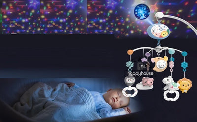 Musical Baby Crib Mobile with Lights Music Projection for Infants Remote Control Crib Toys for Newborn Baby Mobile for Crib Toys - Smarsty