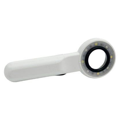 60X Handheld Magnifier Rechargeable Illuminated Magnifying Glass Wear Resist Lighting Book Magnifier for Seniors Reading Repair