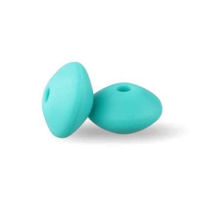 Silicone Beads 12mm Lentil Focal Beads Non Toxic Diy Set - Smarsty