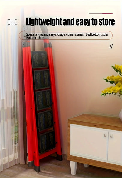 4-step ladder set: multifunctional foldable lightweight, wide-thick sturdy, safe handle + wide non-slip steps, for home/outdoor/