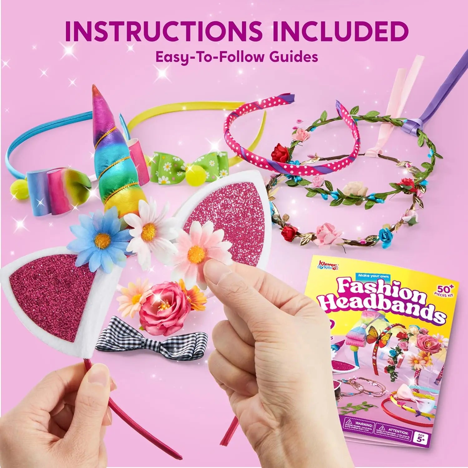 JOYFY Headband Making Kit for Girls Kids Headbands DIY Hair Accessories Make Your Own Hair Accessories for Kid Birthday Gifts