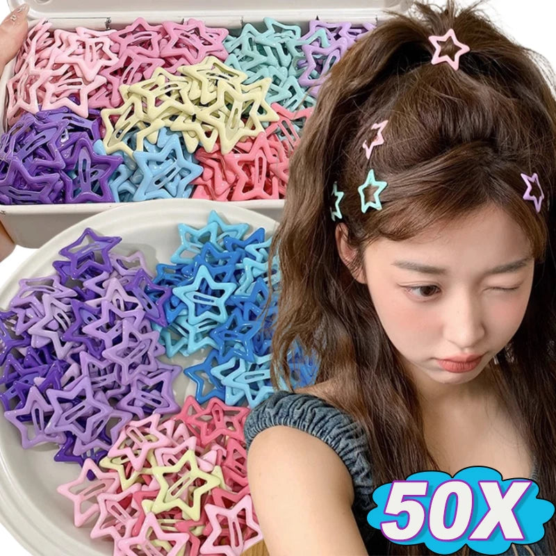Colorful Kawaii Star Hair Clips for Sweet Girls - Smarsty
