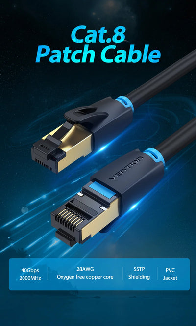 High-Speed Vention Cat8 Ethernet Cable 40Gbps - Smarsty
