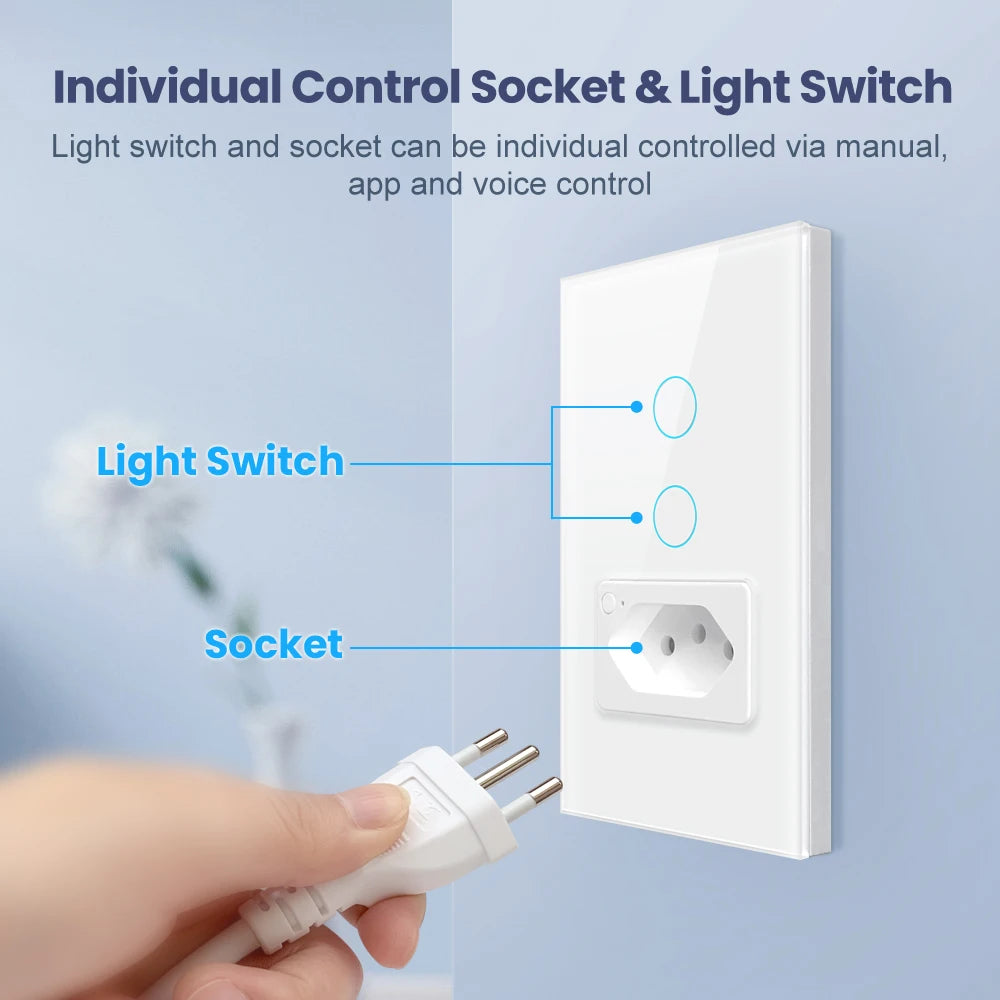 AVATTO Smart Light Switch with WiFi Control and 20A Socket - Smarsty