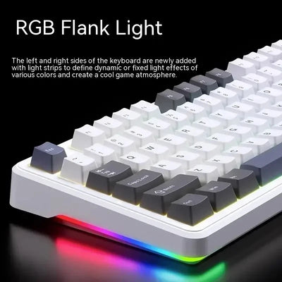 Mechanical Keyboard Tri Mode Wireless 87 Keys Silent Gaming - Smarsty