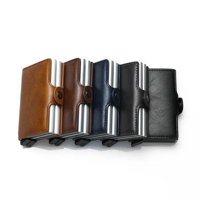 Rfid Men Card Wallets Carbon Fiber Slim Mini Wallet 14 Card Holders Small Money Bag Male Purses - Smarsty