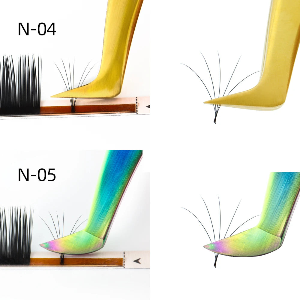 NAGARAKU Stainless Steel Eyelash Extension Tweezers Precision Grip - Smarsty
