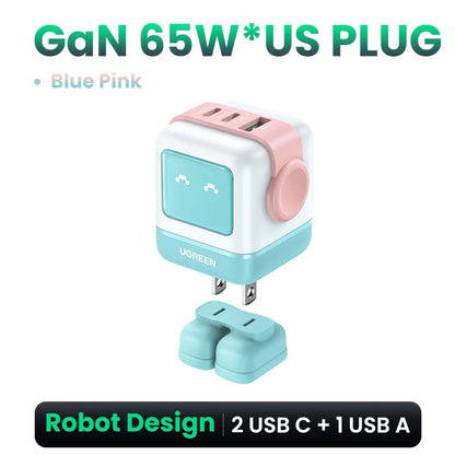 65W GaN Charger With PD3.0 PPS Fast Charge Compact Travel - Smarsty