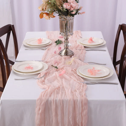 Semi-Sheer Gauze Table Runner for Elegant Events - Smarsty
