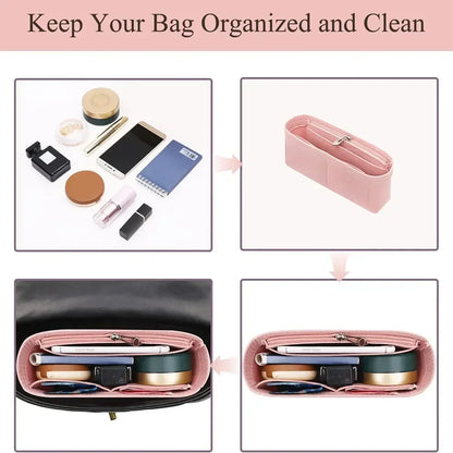 Bag Organizer for LONGCHAMP Mini Tote Timid Bag Storage & Finishing Inner Bag Liner Handbags Insert Organizer Fit Mini Size