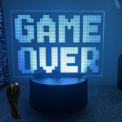 Neon Gamer 3D LED Night Light for Gaming Room - Smarsty