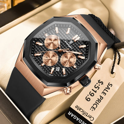 Waterproof Luminous Chronograph Watch for Men - Smarsty