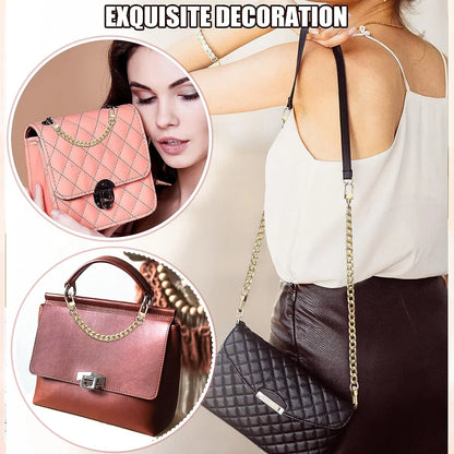Flat Purse Chain Strap Crossbody Bag Replacement Strap with Metal Buckles for Wallet Purse Bags Replacement Strap