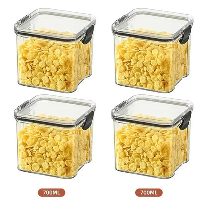 460-1800ml Sets Kitchen Stackable Sealed Jar Plastic Food Storage Box Multigrain Tank Bottle Dried Fruit Tea Storage Containers by Smarsty