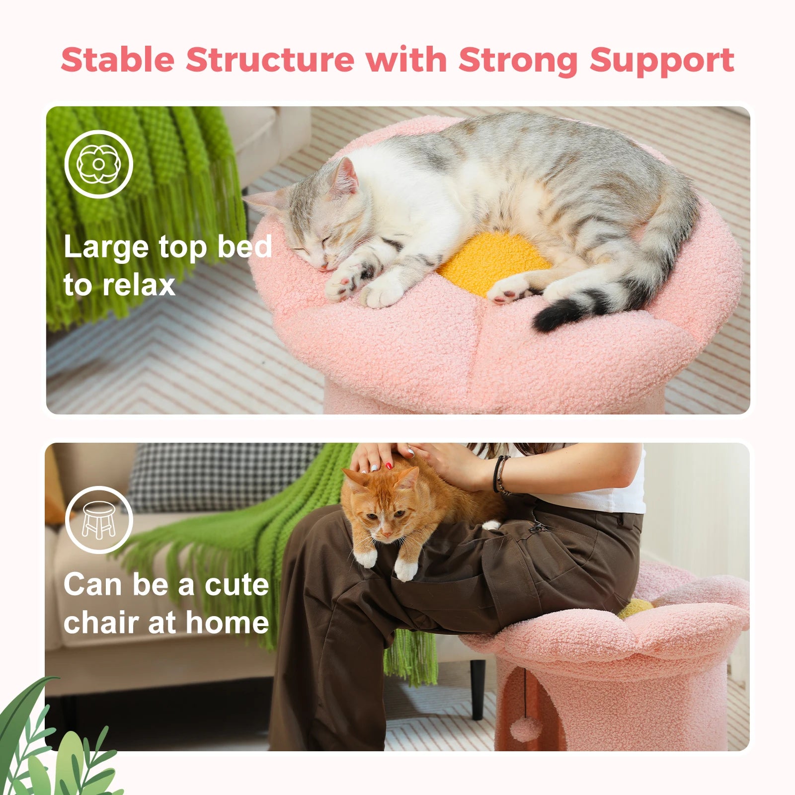 Large Cat House with Removable Flower Bed - Smarsty
