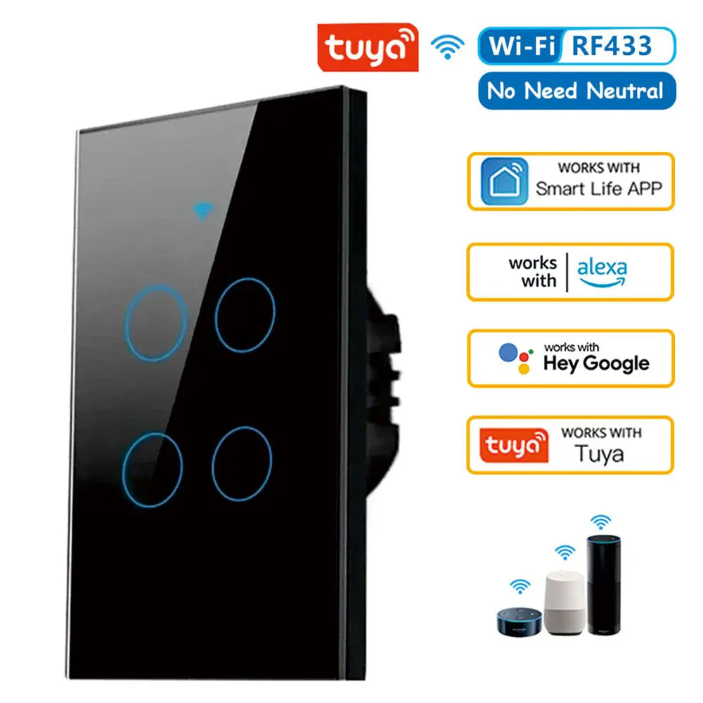 Tuya WiFi Smart Wall Switch with Voice Control - Smarsty