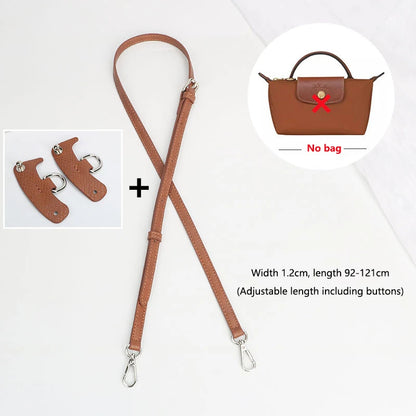 1 Set Bag Strap For Longchamp Mini Punch-free Genuine Leather Shoulder Strap Set Transformation Crossbody Strap Bag Accessories