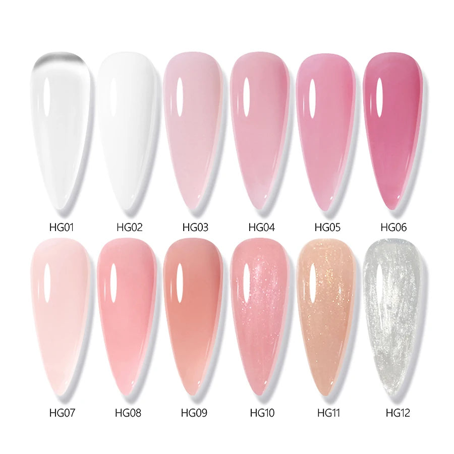 Milky White Builder Gel For Nail Extensions 30ML Self Leveling Formula - Smarsty